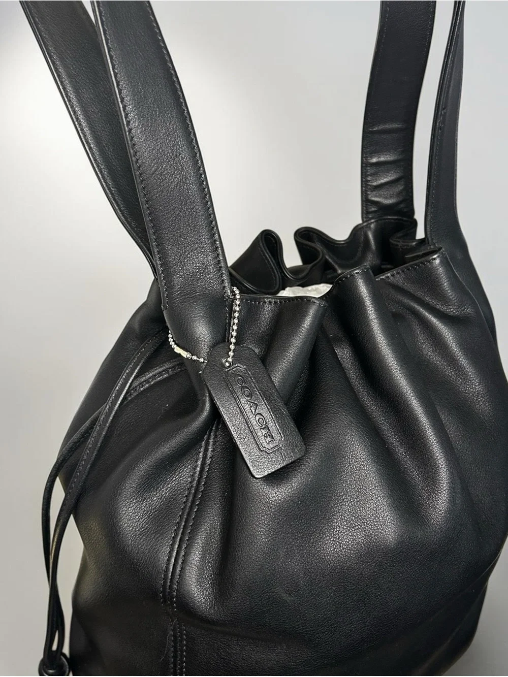 Coach Vintage Lexington Drawstring Bucket Bag 4180 – Black TannedGlove Leather